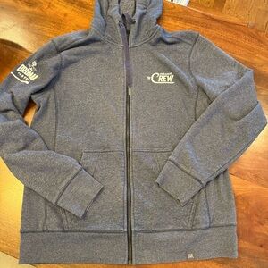 New Era Zip Up Hoodie Mens Large w hole